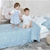 Dekbedovertrek set HappyFriday Basic Kids Blauw Bed van 80/90 2 Onderdelen