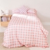 Duvet cover set HappyFriday Basic Kids Pink Single Gingham 2 Pieces