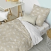 Dekbedovertrek set HappyFriday Basic Kids Beige Bed van 80 2 Onderdelen