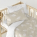 Dekbedovertrek set HappyFriday Basic Kids Beige Wieg voor baby's 2 Onderdelen