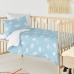 Dekbedovertrek set HappyFriday Basic Kids Blauw Wieg voor baby's 2 Onderdelen