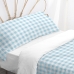 Dekbedovertrek set HappyFriday Basic Kids Blauw Bed van 105 Vichy 2 Onderdelen