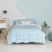 Dekbedovertrek set HappyFriday Basic Kids Blauw Bed van 105 Vichy 2 Onderdelen