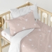 Parure de couette HappyFriday Basic Kids Rose Lit de bébé 2 Pièces