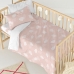 Dekbedovertrek set HappyFriday Basic Kids Roze Wieg voor baby's 2 Onderdelen