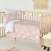 Duvet cover set HappyFriday Basic Kids Pink Baby Crib 2 Pieces