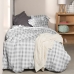 Parure de couette HappyFriday Basic Kids Gris Lit 1 persone Vichy 2 Pièces