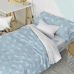 Dekbedovertrek set HappyFriday Basic Kids Blauw Bed van 105 2 Onderdelen