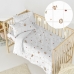 Bettbezug-Set HappyFriday Mini Woods animals Bunt Babybettchen 2 Stücke