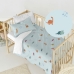 Parure de couette HappyFriday Mini dinosaur Multicouleur Lit de bébé 2 Pièces