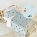 Set pokrivača za poplun HappyFriday Mini dinosaur Pisana Dječji krevetić 2 Dijelovi