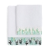 Ensemble de serviettes de toilette HappyFriday Moshi Moshi Panda Garden Blue Bleu 2 Pièces