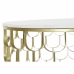 Mesa auxiliar DKD Home Decor 81 x 81 x 42 cm Dorado Blanco Plástico Mármol Hierro