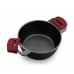 Casserole avec Couvercle en Verre BRA A410328 Noir Rouge