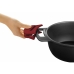 Casserole avec Couvercle en Verre BRA A410328 Noir Rouge