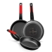 Non-stick-panna BRA A411228 Svart Röd Rostfritt stål Aluminium