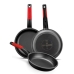 Non-stick frying pan BRA A411228 Musta Punainen Ruostumaton teräs Alumiini