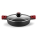 Casserole with glass lid BRA A410524 Black 300 g