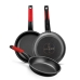 Non-stick frying pan BRA A411222 Černý Červený Nerezová ocel Hliník