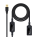 Cabo Alargador USB NANOCABLE 10.01.0213 Preto 15 m