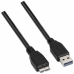 Кабел USB 3.0 A към микро USB B NANOCABLE 10.01.1102-BK Черен 2 m