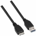 Kabel USB 3.0 naar Micro USB B NANOCABLE 10.01.1102-BK Zwart 2 m