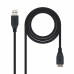 Kabel USB 3.0 naar Micro USB B NANOCABLE 10.01.1102-BK Zwart 2 m