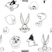 Noorse hoes Looney Tunes Looney B&W Wit black 175 Draden 260 x 240 cm