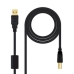 Cable USB 2.0 A a USB B NANOCABLE 10.01.1202 Negro 2 m