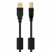 USB 2.0 A zu USB-B-Kabel NANOCABLE 10.01.1203 Schwarz 3 m (1 Stück)