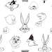 Pussilakana Looney Tunes Looney B&W Valkoinen black 155 x 220 cm