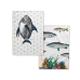 Karklud HappyFriday Fish Multifarvet 70 x 50 cm (2 enheder)