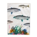 Kuchyňská utěrka HappyFriday Fish Vícebarevný 70 x 50 cm (2 kusů)