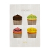 Cârpă de bucătărie HappyFriday Cupcakes Multicolor 70 x 50 cm (2 Unități)