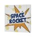 Kanvas HappyFriday Mr Fox Space rocket  Multicolour 27 x 27 cm