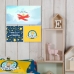 Toile HappyFriday Le Petit Prince Son avion Multicouleur 27 x 27 cm