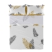 Drap HappyFriday Blanc Foliage Multicouleur 180 x 270 cm