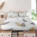 Drap HappyFriday Blanc Foliage Multicouleur 180 x 270 cm