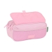 Penar triplu Benetton Pink Roz (21,5 x 10 x 8 cm)