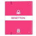 Carpeta de anillas Benetton Raspberry Fucsia (27 x 32 x 3.5 cm)