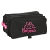 Tredubbel Carry-all Kappa Black and pink Svart (21,5 x 10 x 8 cm)