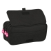 Penar triplu Kappa Black and pink Negru (21,5 x 10 x 8 cm)