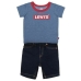 Completo Sportivo per Neonati Levi's STRETCH DENIM SHORT Azzurro