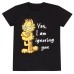 Camisola de Manga Curta Unissexo Garfield Ignoring You Preto