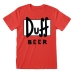 Uniseks T-Shirt met Korte Mouwen The Simpsons Duff