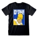 Tricou cu Mânecă Scurtă Unisex The Simpsons Doh Negru