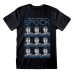 Maglia a Maniche Corte Unisex Star Trek Many Mood Of Spock Nero