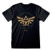 Uniseks T-Shirt met Korte Mouwen The Legend of Zelda Hyrule Kingdom Crest Zwart