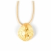 Dámský náhrdelník Shabama Calobra Cool mosaz Zalitý zlatým zábleskem Nylon Béžový 1 m