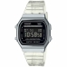 Unisex hodinky Casio VINTAGE COLLECTION - TRANSPARENT BAND - BLACK Černý Stříbřitý (Ø 36 mm)